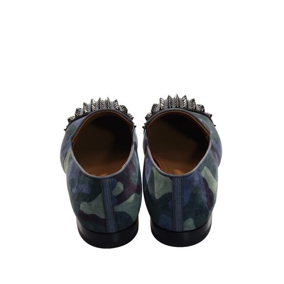 Christian Louboutin Spooky Flat Camouflage Stud Suede Loafer 41.5 Blue main image 5